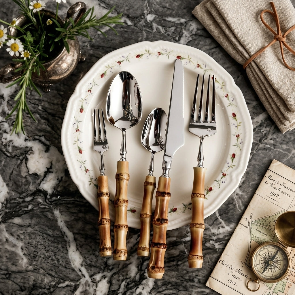 BambooElegance Luxury Cutlery Set