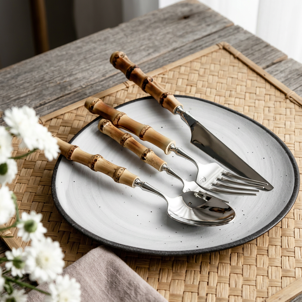 BambooElegance Luxury Cutlery Set