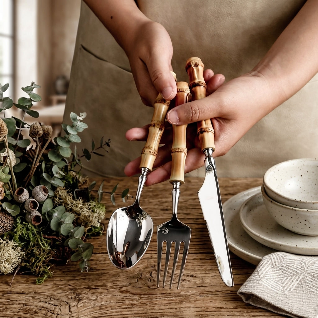 BambooElegance Luxury Cutlery Set