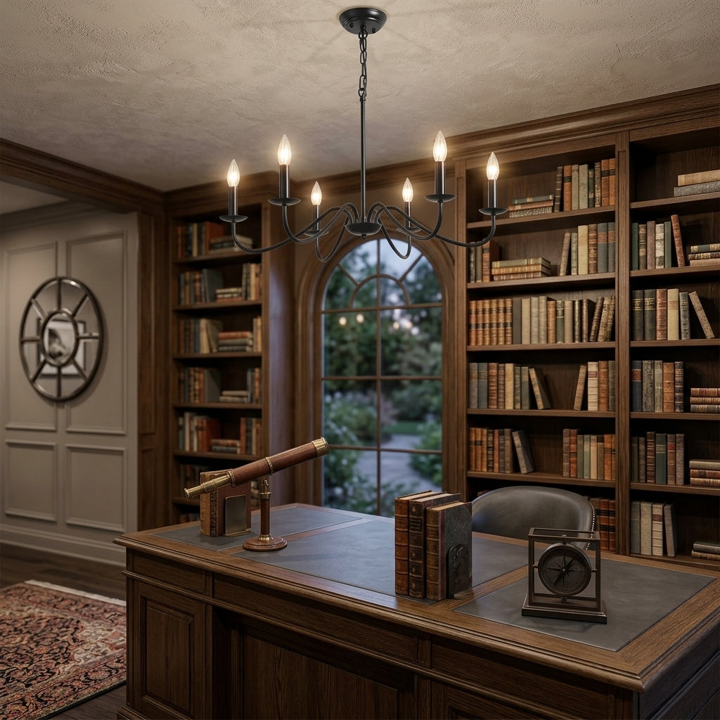 Elegant Black Chandelier Light