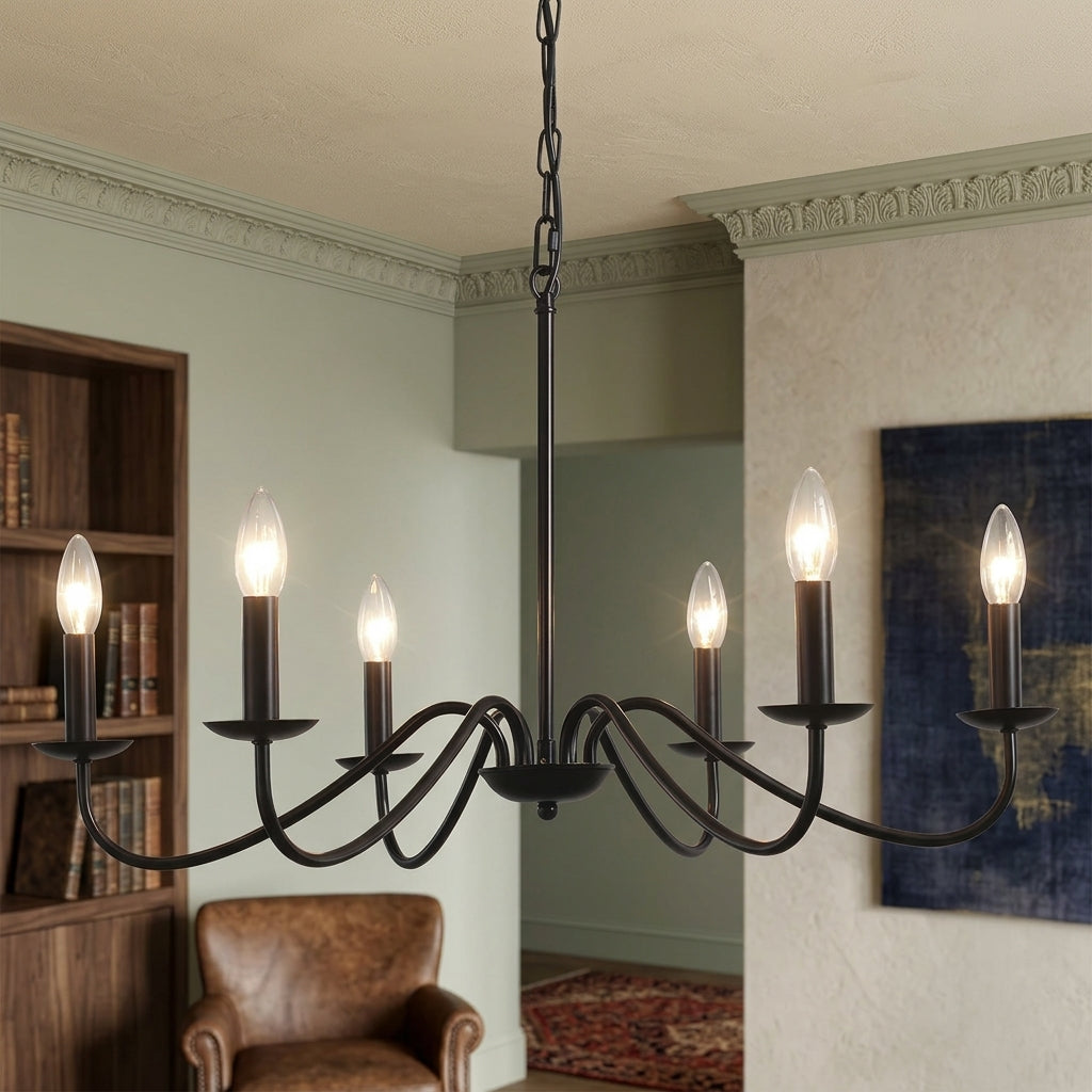 Elegant Black Chandelier Light