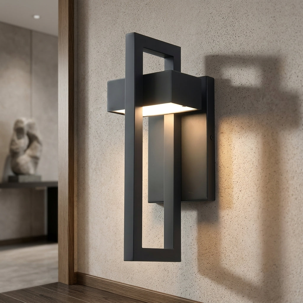Modern Black Outdoor Wall Light