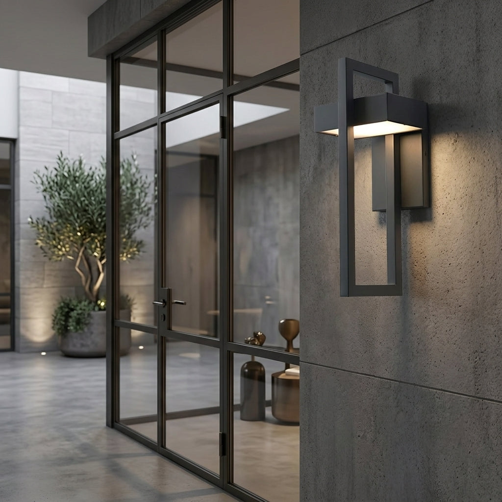 Modern Black Outdoor Wall Light