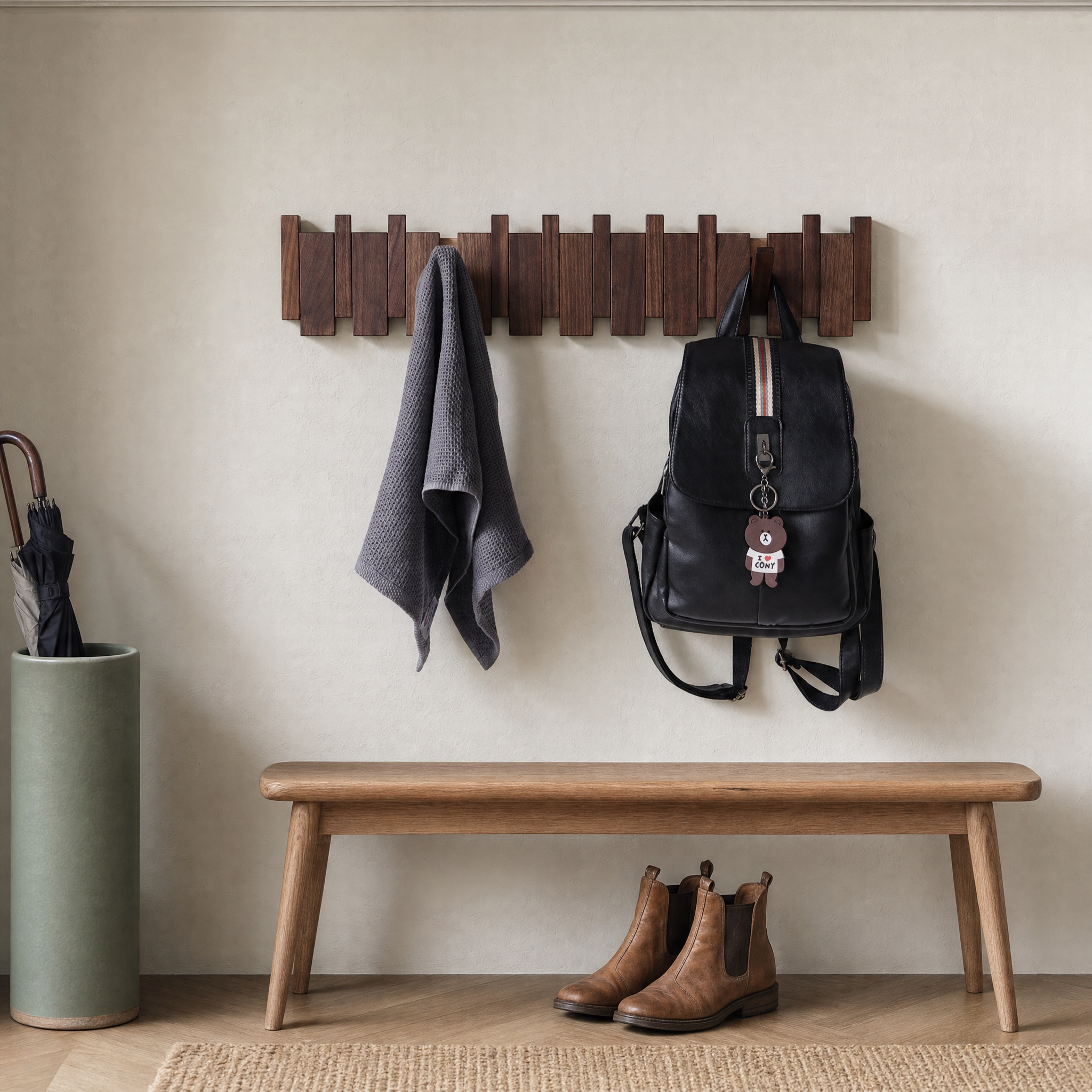 Elegant Wooden Coat Rack