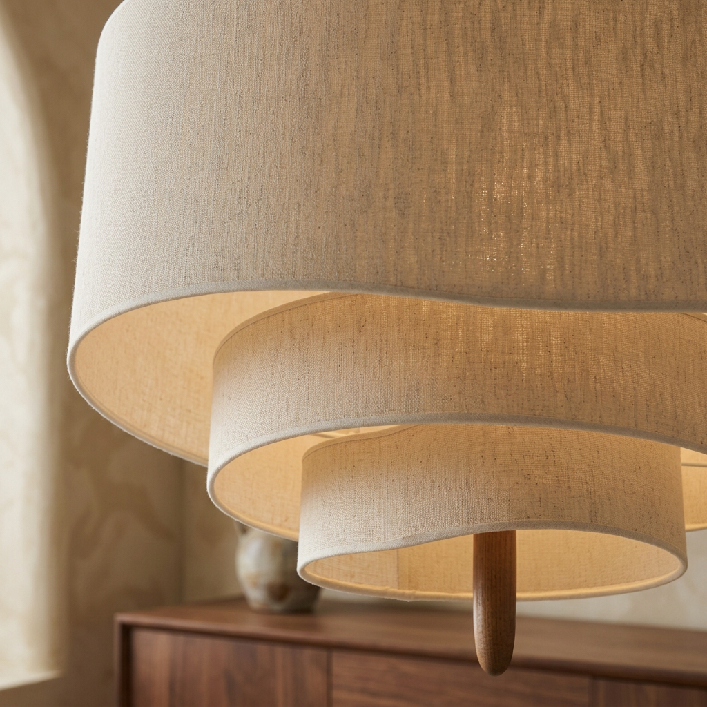 Elegant Fabric Chandelier Light