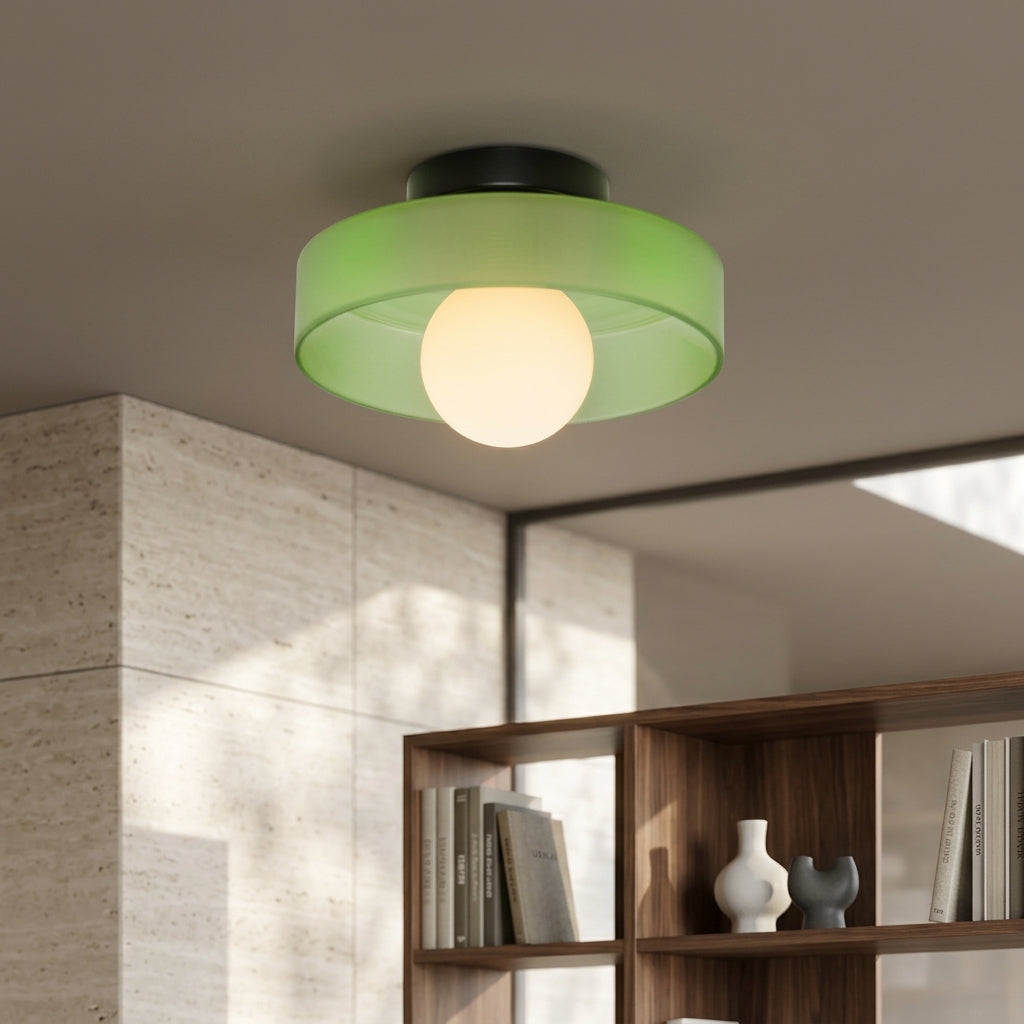 Modern Glass Flush Mount Ceiling Light