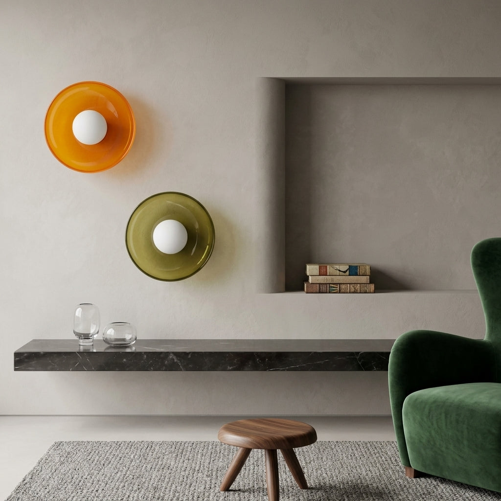 Modern Glass Flush Mount Ceiling Light