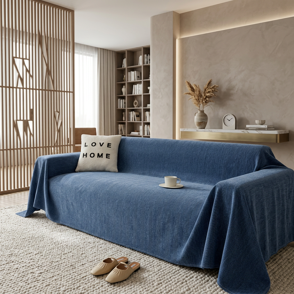 Elegant Herringbone Sofa Cover