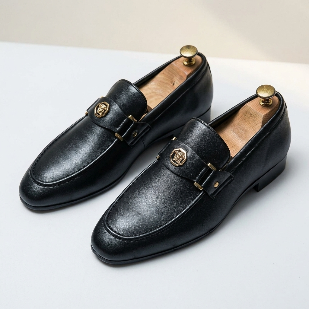 Modern Slip-On Loafers for Women with Structured Design & Metallic Accent | Versatile Style for Everyday Wear