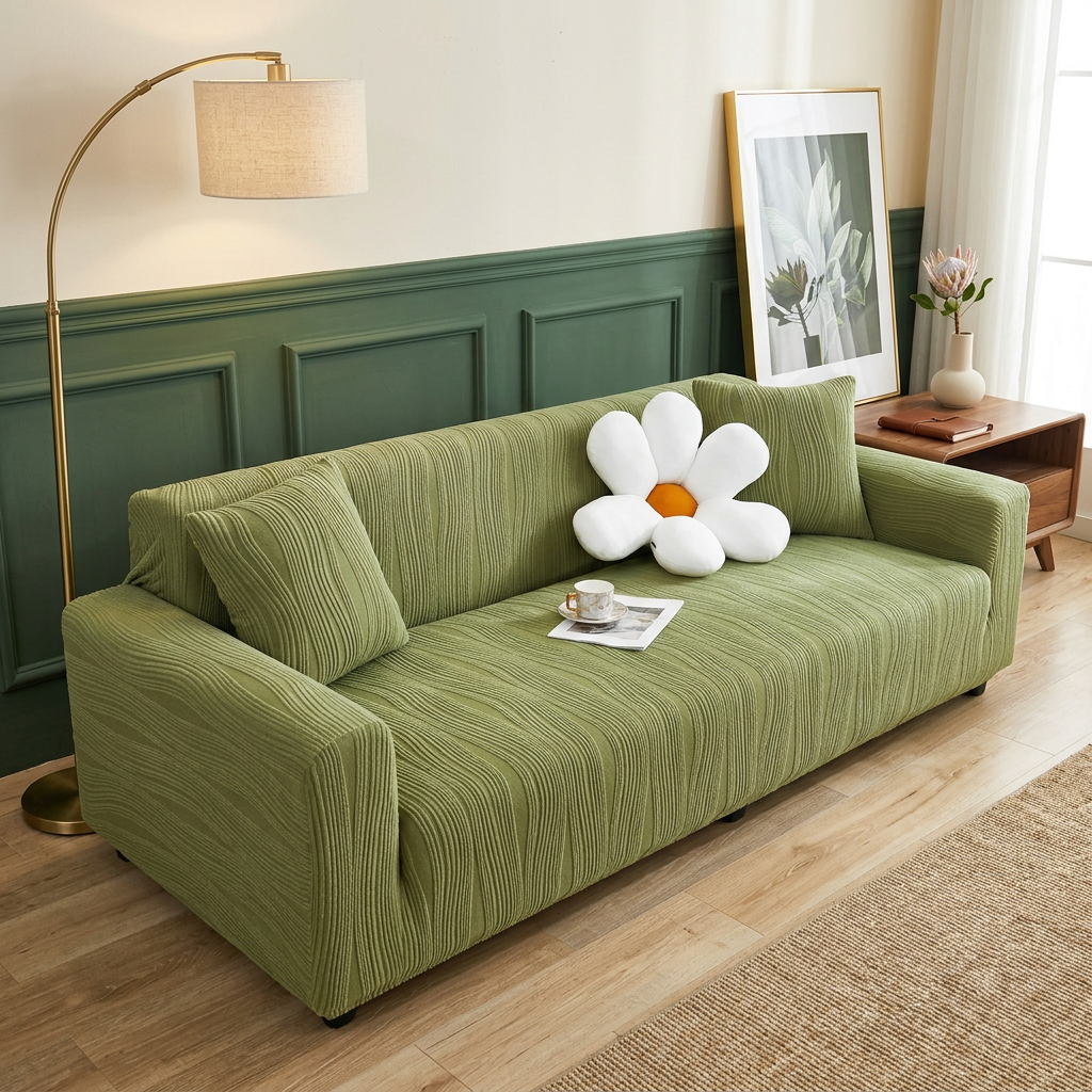Elegant Jacquard Stretch Couch Cover