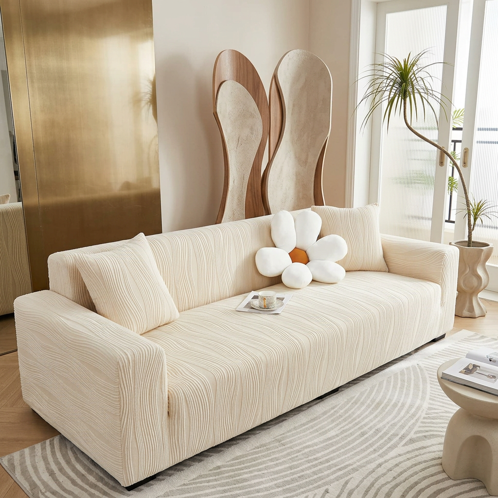 Elegant Jacquard Stretch Couch Cover