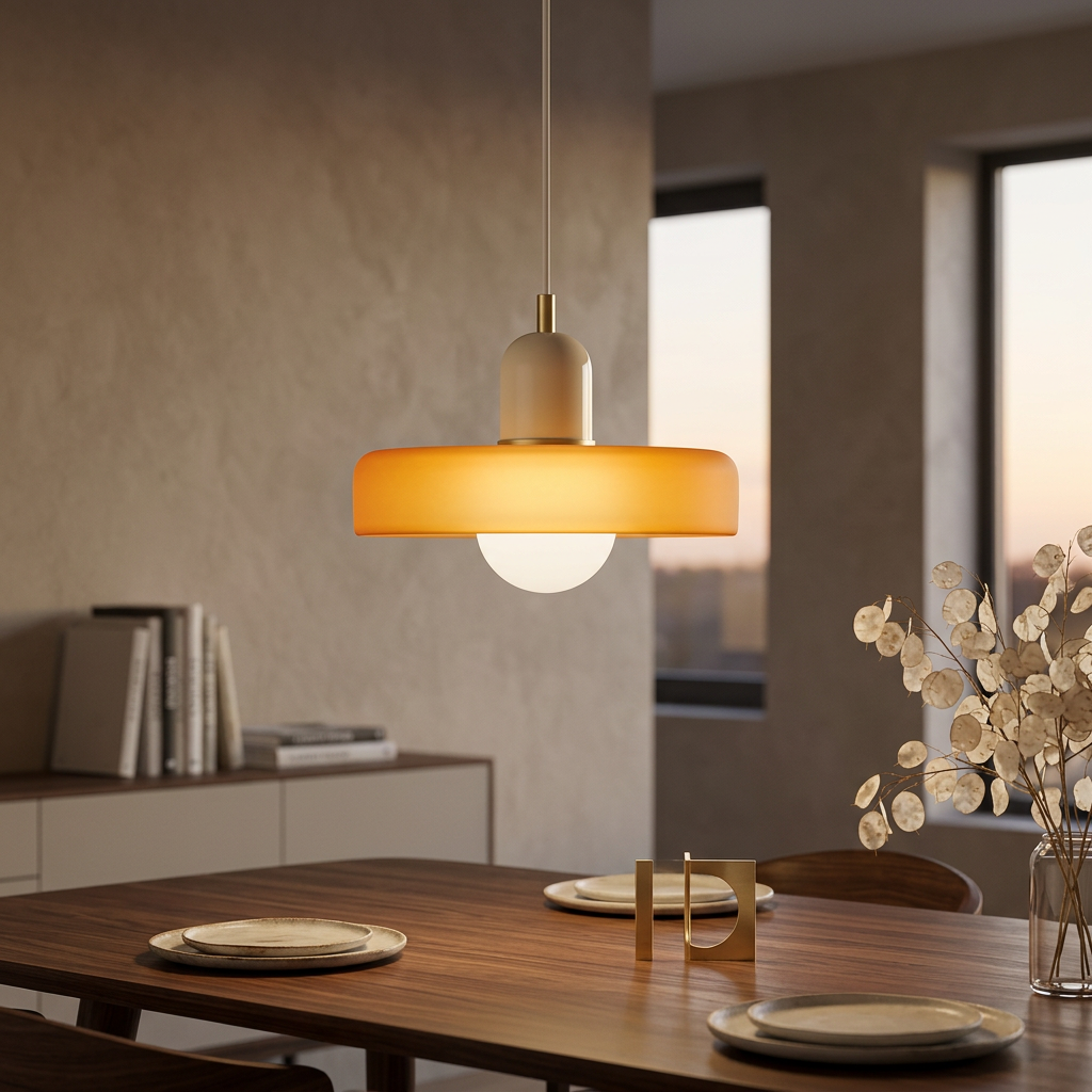 Luminous Halo Modern Glass Pendant Light