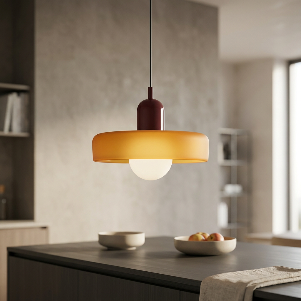 Luminous Halo Modern Glass Pendant Light