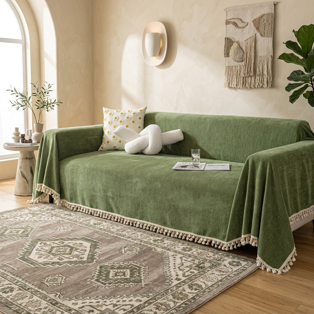 Luxe Herringbone Sofa Cover
