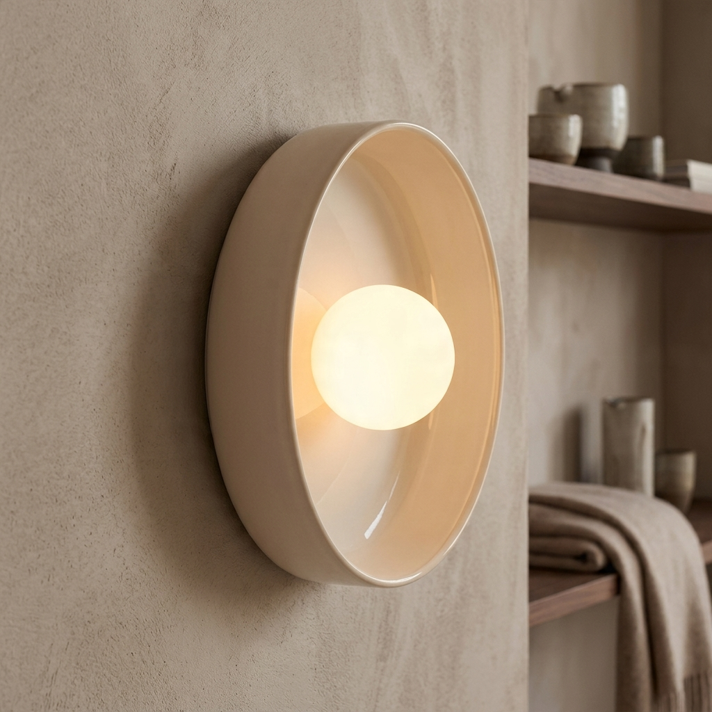 Olive Disc Nordic Glass Wall and Ceiling