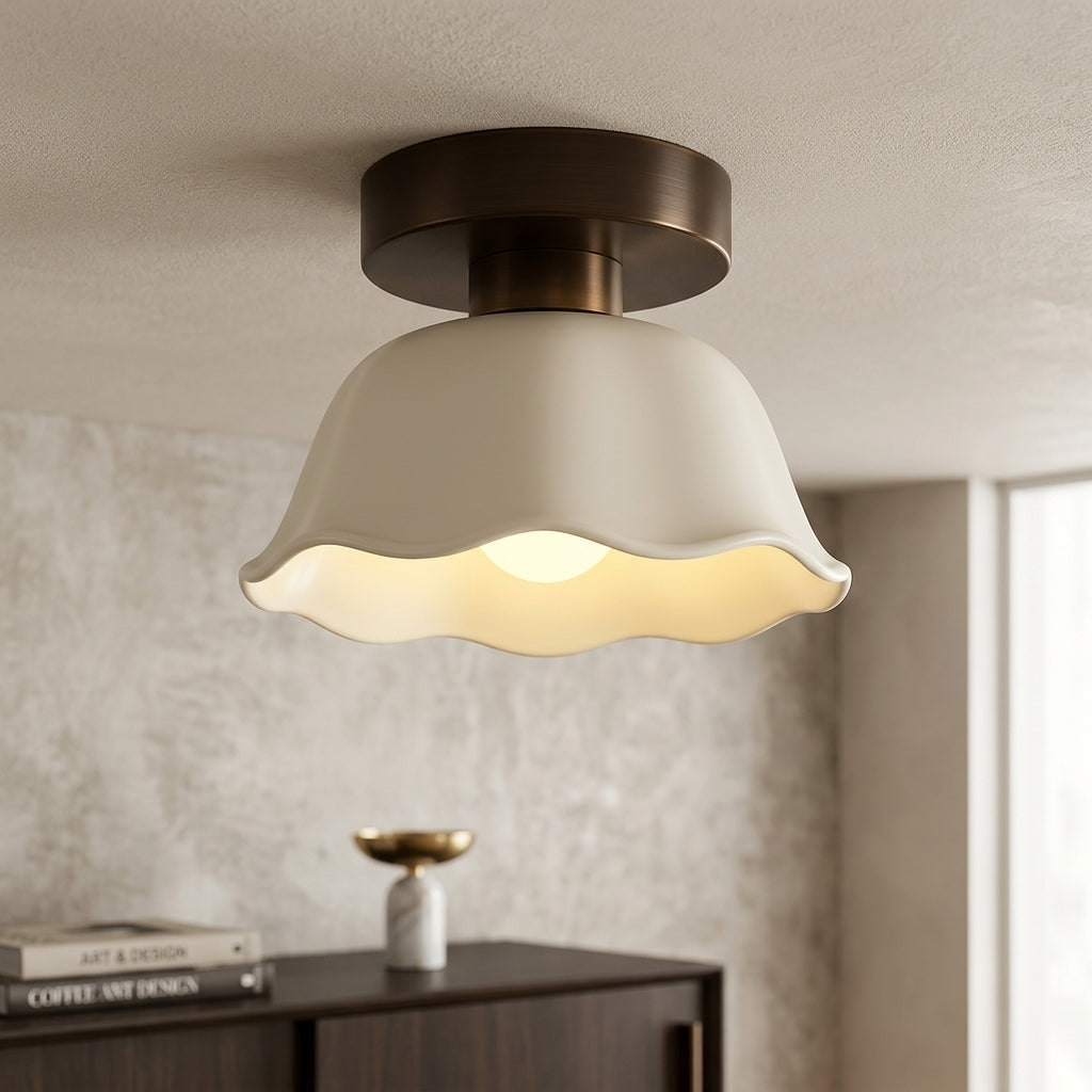 Elegant Vintage Ceramic Glass Ceiling Light