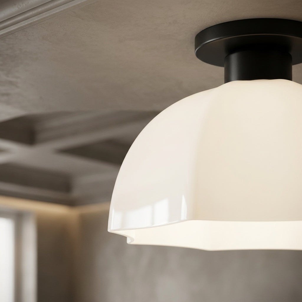 Elegant Vintage Ceramic Glass Ceiling Light