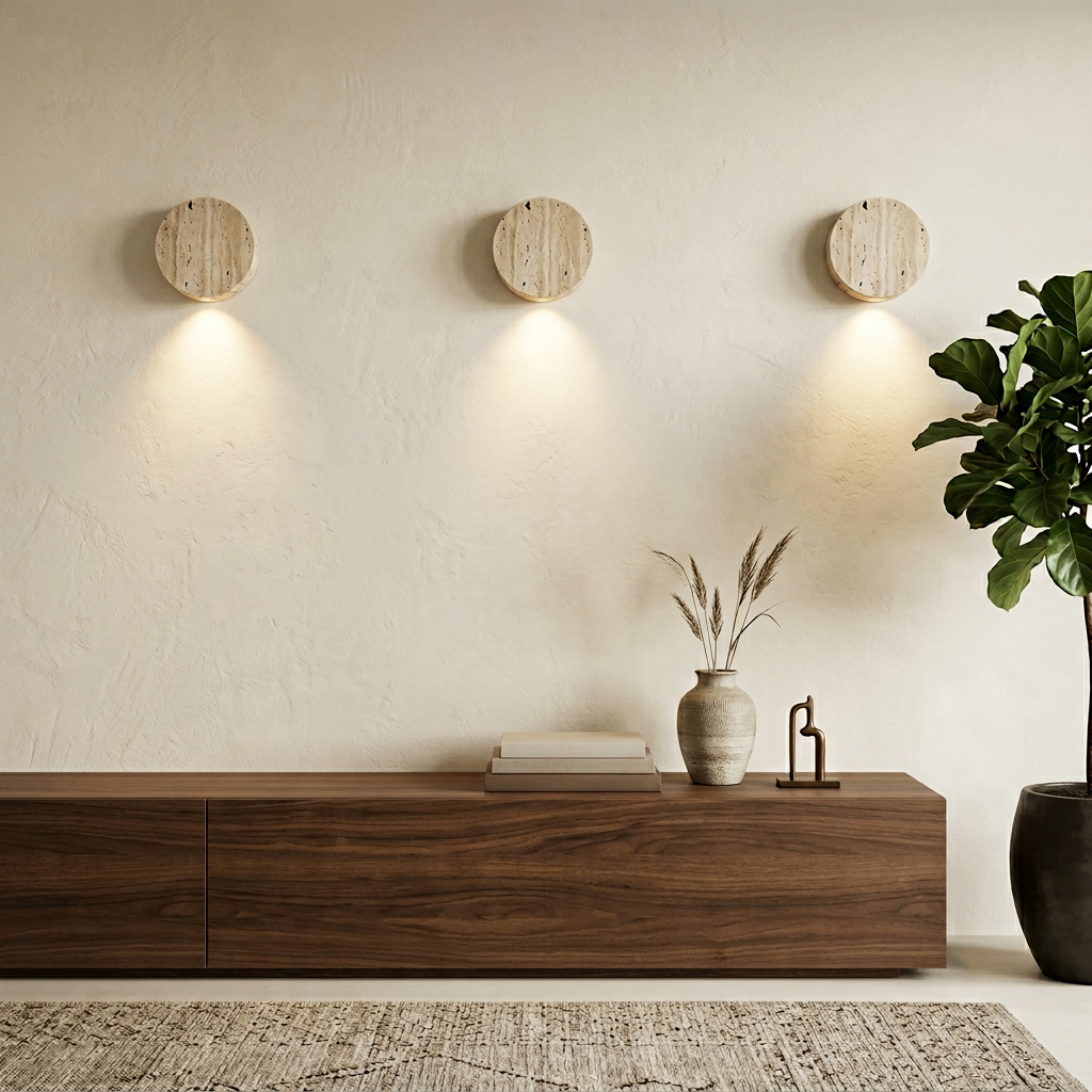 Wabi-Sabi Natural Travertine Wall Light