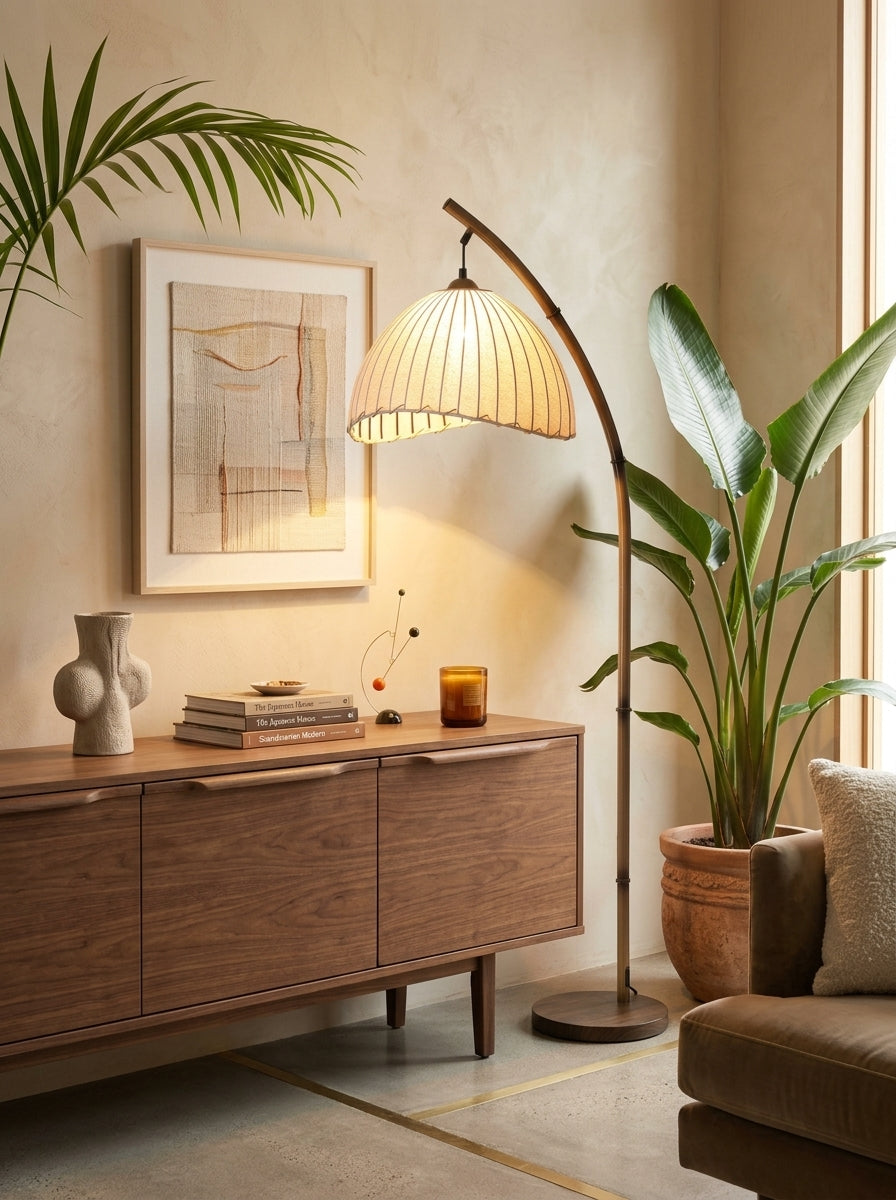 Zen Bamboo Modern Floor Lamp