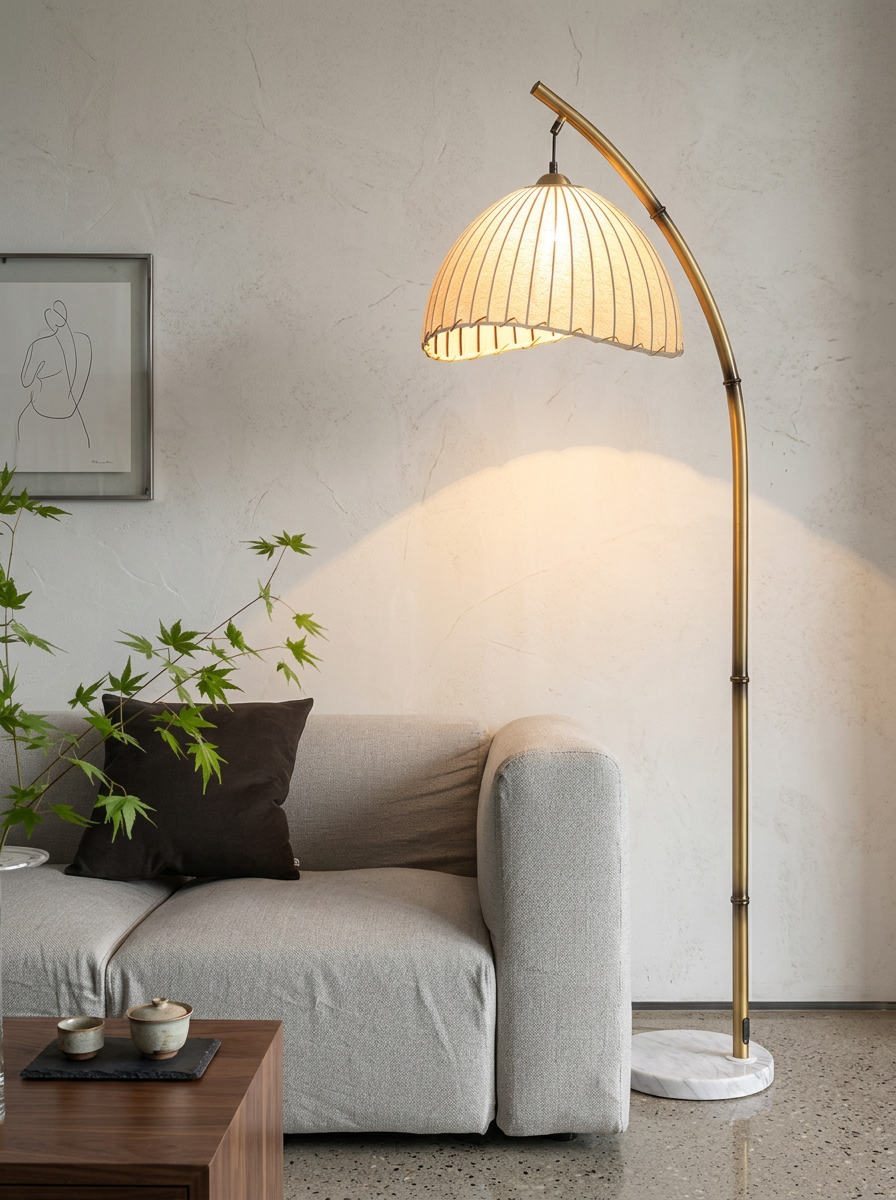 Zen Bamboo Modern Floor Lamp